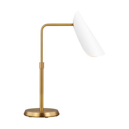 A large image of the Visual Comfort AET10111 Burnished Brass / Matte White