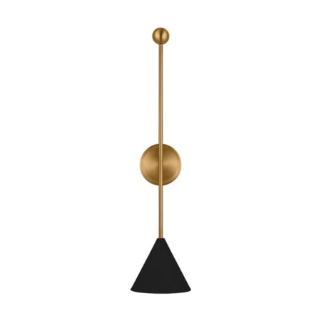 A large image of the Visual Comfort AEW1041 Midnight Black / Burnished Brass