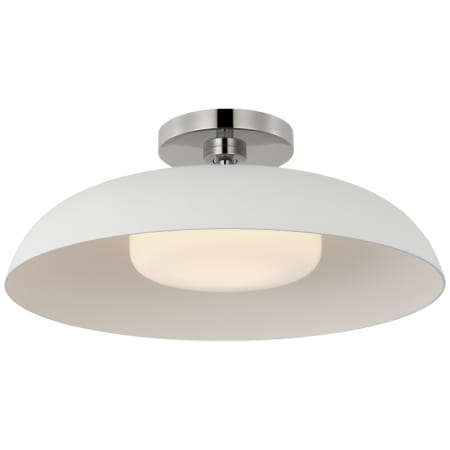 A large image of the Visual Comfort AL 4040-WG Polished Nickel / White