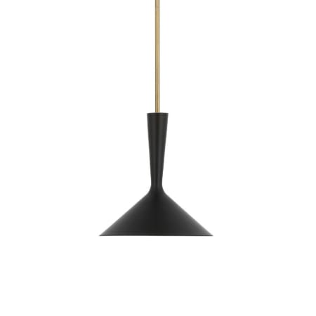 A large image of the Visual Comfort ARN 5540 Matte Black / Hand-Rubbed Antique Brass