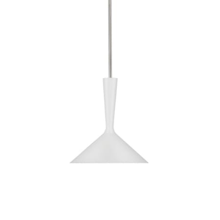 A large image of the Visual Comfort ARN 5540 Matte White / Polished Nickel
