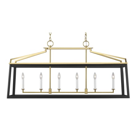 A large image of the Visual Comfort CC1586 Midnight Black / Burnished Brass