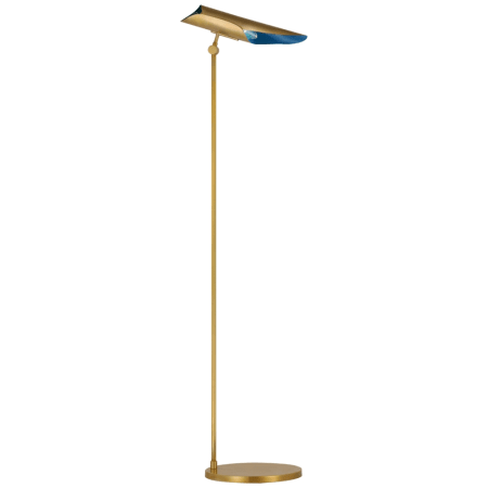 A large image of the Visual Comfort CD 1020 Soft Brass / Riviera Blue