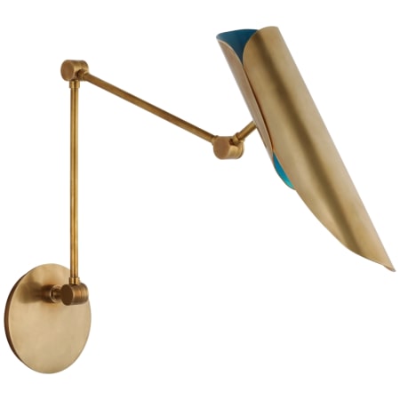 A large image of the Visual Comfort CD 2020 Soft Brass / Riviera Blue