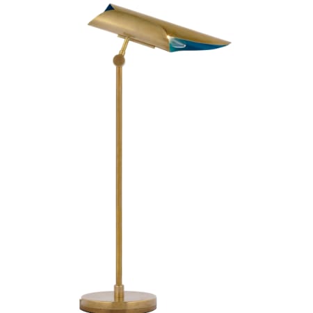 A large image of the Visual Comfort CD 3020 Soft Brass / Riviera Blue