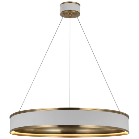 A large image of the Visual Comfort CHC 1615 Matte White / Antique-Burnished Brass