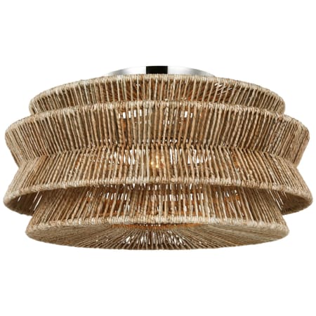 A large image of the Visual Comfort CHC 4017 Polished Nickel / Natural Abaca