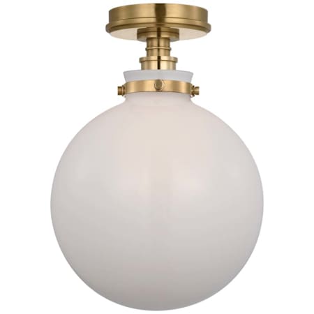 A large image of the Visual Comfort CHC4526 Antique-Burnished Brass / White Glass