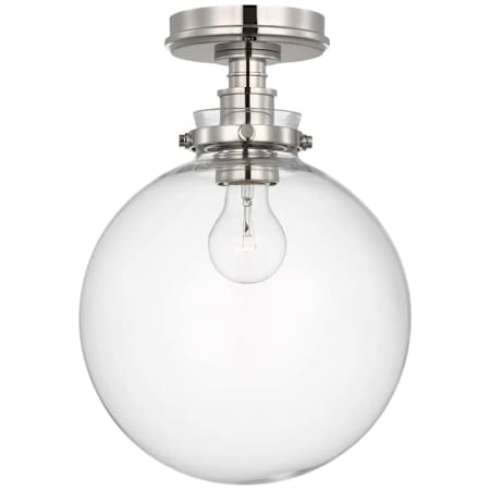 A large image of the Visual Comfort CHC4526 Polished Nickel / Clear Glass