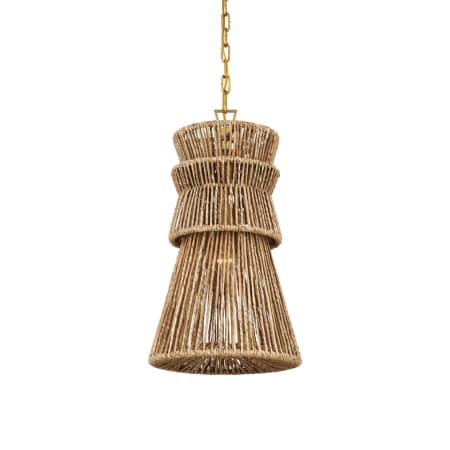 A large image of the Visual Comfort CHC 5021 Antique-Burnished Brass / Natural Abaca