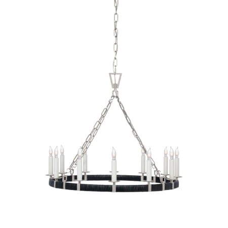 A large image of the Visual Comfort CHC 5872 Polished Nickel / Black Rattan