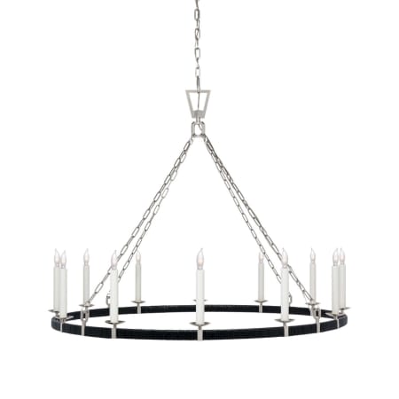 A large image of the Visual Comfort CHC 5874 Polished Nickel / Black Rattan