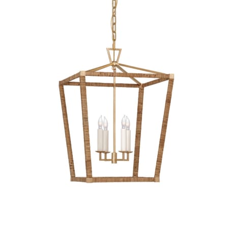 A large image of the Visual Comfort CHC 5877 Antique-Burnished Brass / Natural Rattan