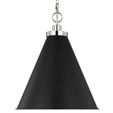 A large image of the Visual Comfort CP1271 Midnight Black / Polished Nickel
