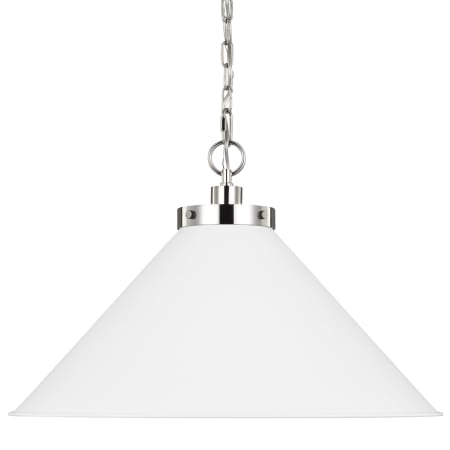 A large image of the Visual Comfort CP1311 Matte White / Polished Nickel