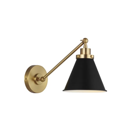 A large image of the Visual Comfort CW1121 Midnight Black / Burnished Brass