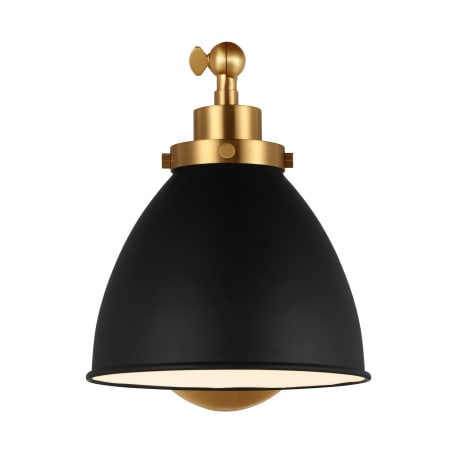 A large image of the Visual Comfort CW1131MBK Burnished Brass