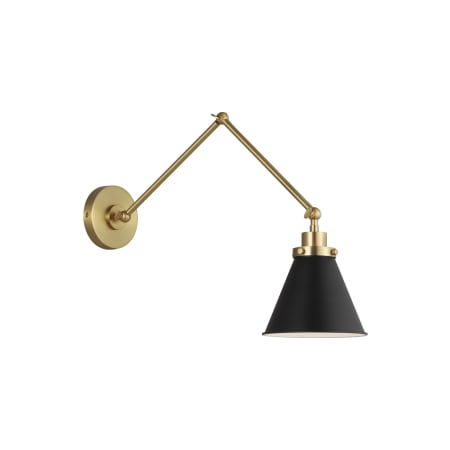 A large image of the Visual Comfort CW1151 Midnight Black / Burnished Brass