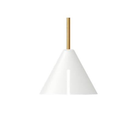 A large image of the Visual Comfort KP1121-L1 Matte White / Burnished Brass