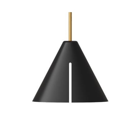 A large image of the Visual Comfort KP1131-L1 Midnight Black / Burnished Brass