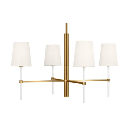 A large image of the Visual Comfort KSC1074 Burnished Brass / Gloss White