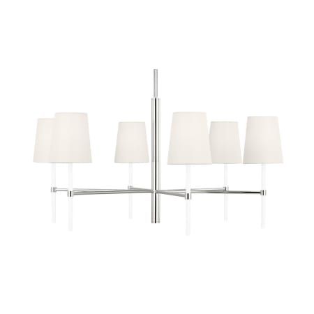 A large image of the Visual Comfort KSC1086 Polished Nickel / Gloss White