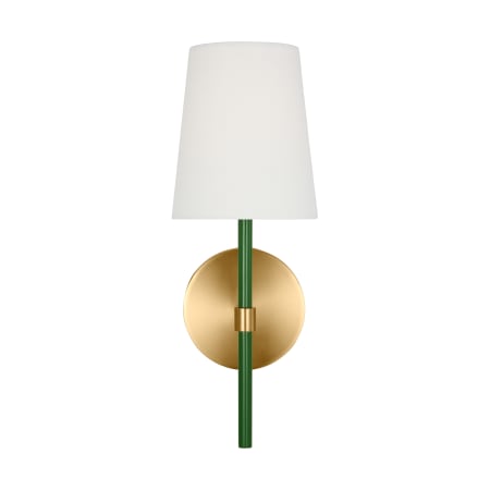 A large image of the Visual Comfort KSW1081GRN Burnished Brass