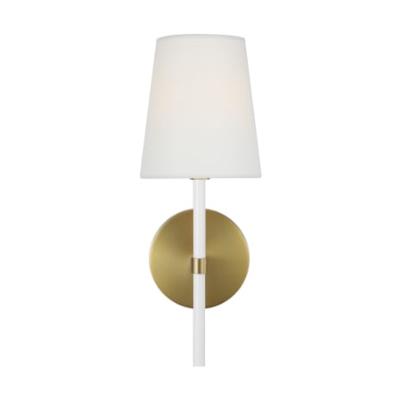 A large image of the Visual Comfort KSW1081 Burnished Brass / Gloss White