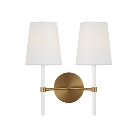 A large image of the Visual Comfort KSW1102 Burnished Brass / Gloss White