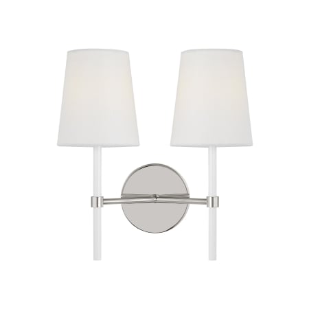 A large image of the Visual Comfort KSW1102 Polished Nickel / Gloss White