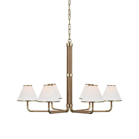 A large image of the Visual Comfort MF 5056-L Soft Brass / Natural Oak