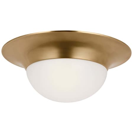 A large image of the Visual Comfort PCD4002 Hand-Rubbed Antique Brass / White Glass