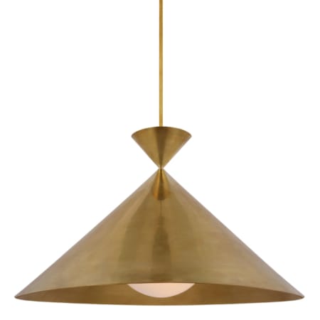 A large image of the Visual Comfort PCD 5220-WG Hand-Rubbed Antique Brass