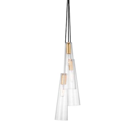 A large image of the Visual Comfort RB5112 Antique-Burnished Brass / Clear Glass