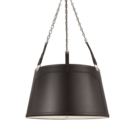 A large image of the Visual Comfort RL 5532-CHC Polished Nickel / Chocolate Leather