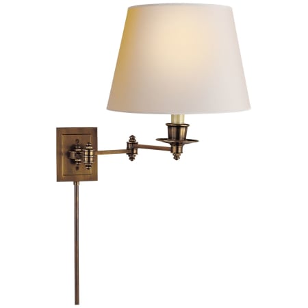 A large image of the Visual Comfort S 2000-L Hand Rubbed Antique Brass