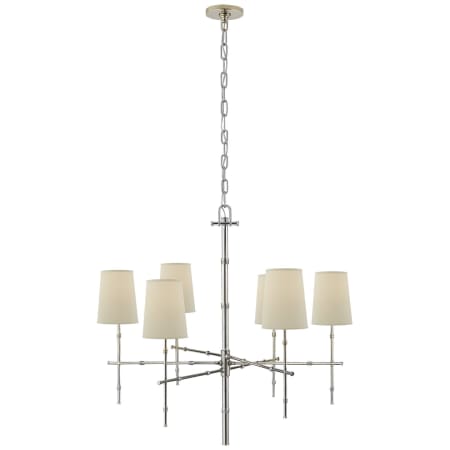 Modern Bamboo Chandelier, Visual Comfort Chandelier With Shades