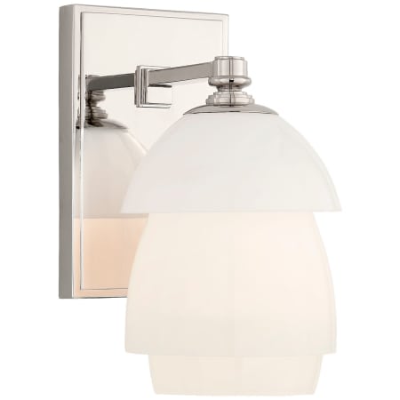 A large image of the Visual Comfort TOB2111 Polished Nickel / White Shade