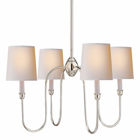 Visual Comfort Tob 5007pn Np Polished Nickel Vendome 26 Shaded Chandelier By Thomas O Brien Lightingshowplace Com Visual Comfort Tob 5007pn Np Polished, Circa Lighting Vendome Small Chandelier