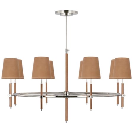 A large image of the Visual Comfort TOB5588 Polished Nickel / Natural Leather