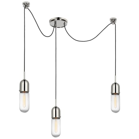 A large image of the Visual Comfort TOB 5645-CG-3 Polished Nickel