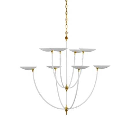 A large image of the Visual Comfort TOB 5785 Matte White / Hand-Rubbed Antique Brass