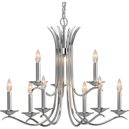 A large image of the Volume Lighting 3009 Polished Nickel