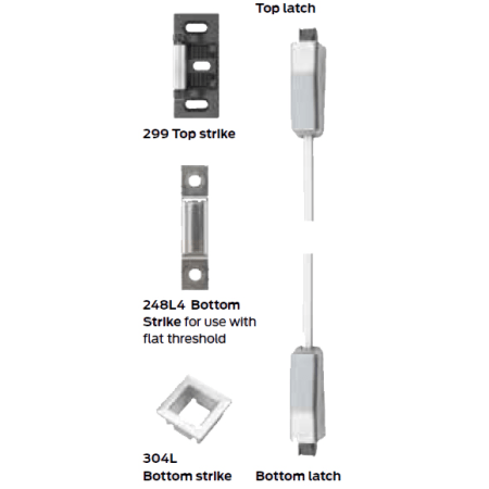 Von Duprin CD9827EO32D3LBR Satin Stainless Steel 3' 98 Series Surface