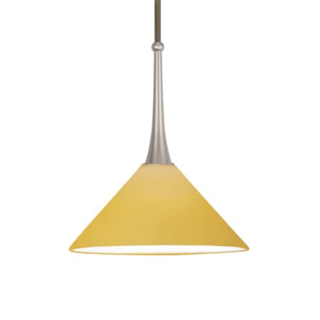 A large image of the WAC Lighting QP-LED512 Amber / Brushed Nickel