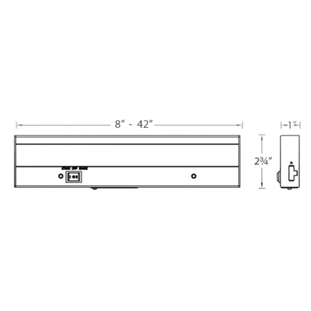 A large image of the WAC Lighting BA-ACLED36-27/30 WAC Lighting-BA-ACLED36-27/30-Line Drawing