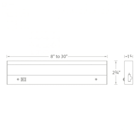 NOS WAC Lighting BA-ACLED8-930-BZ  Pro 8" LED Under Cabinet Light Bar Intertek 