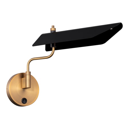 A large image of the WAC Lighting BL-69317 Black Aged Brass