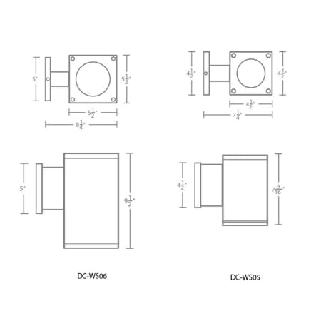 A large image of the WAC Lighting DC-WS06-FS WAC Lighting-DC-WS06-FS-Line Drawing