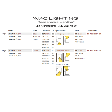 A large image of the WAC Lighting DS-WS05-SS WAC Lighting-DS-WS05-SS-Line Drawing
